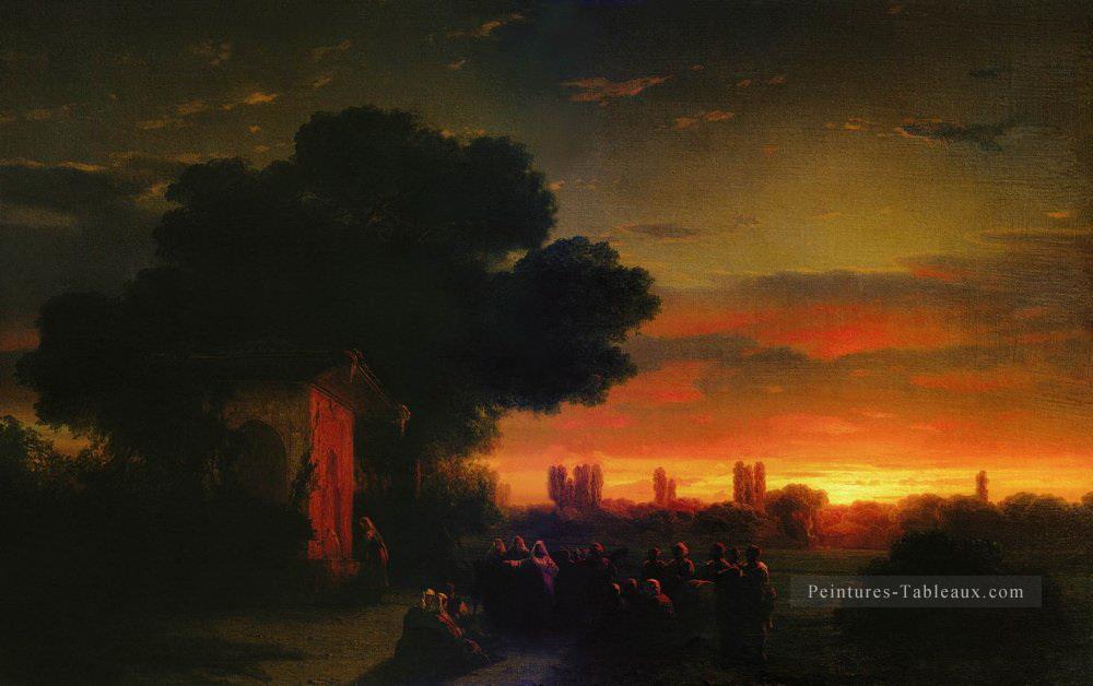 vue de la Crimée au coucher du soleil 1862 Romantique Ivan Aivazovsky russe Peintures à l'huile